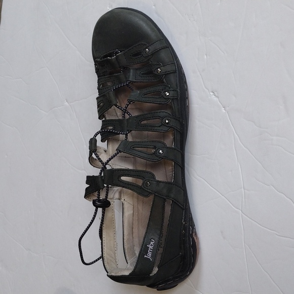 JAMBU Memory Foam Green Leather Sandals | Size 9M - Picture 3 of 13